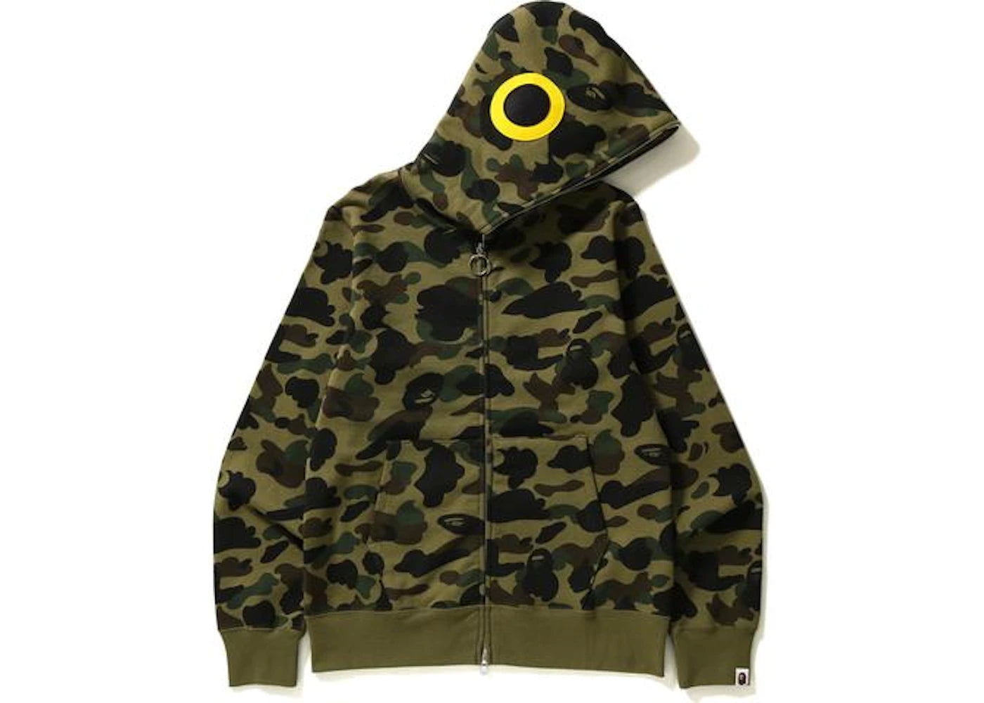 BAPE 1st Camo Fish Full Zip Hoodie Green