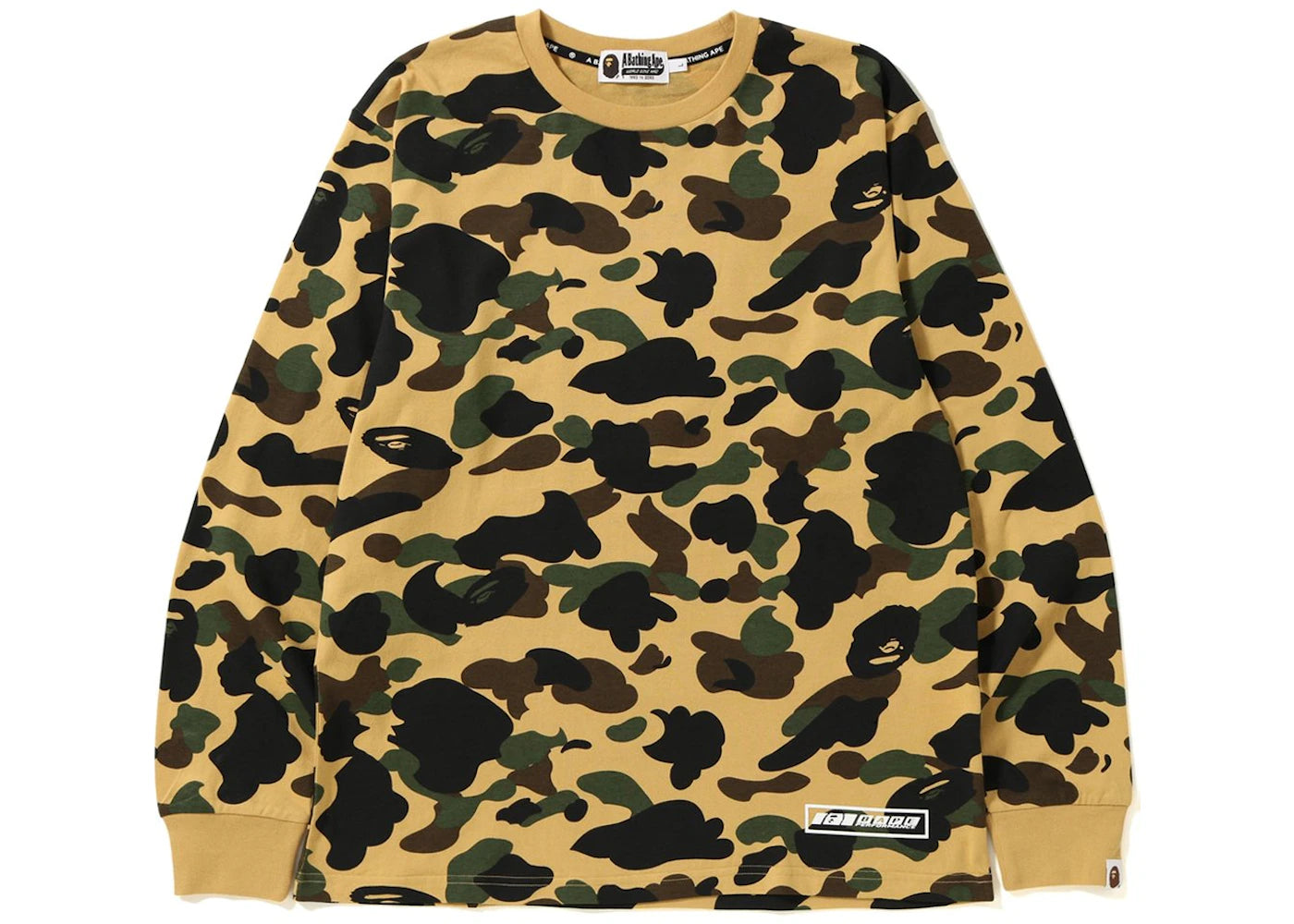 BAPE 1st Camo L/S Tee (FW18) Yellow