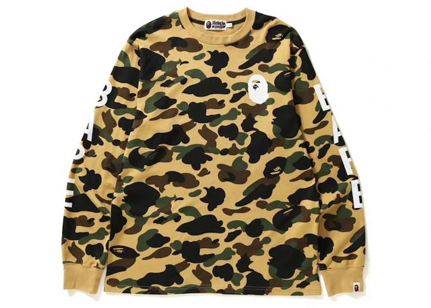 BAPE 1st Camo L/S Tee Tee Yellow