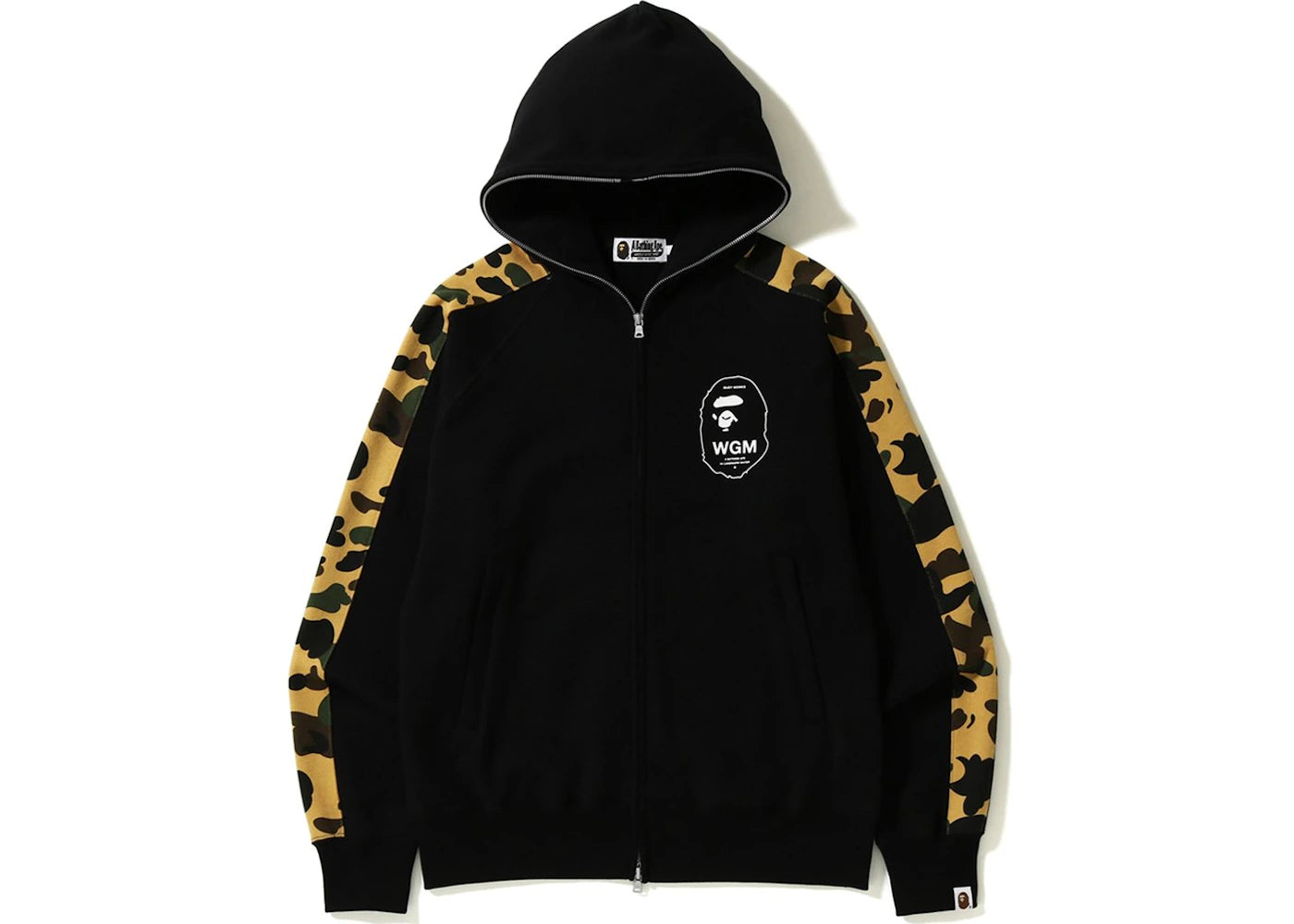 BAPE 1st Camo Line Full Zip Hoodie Black/Yellow