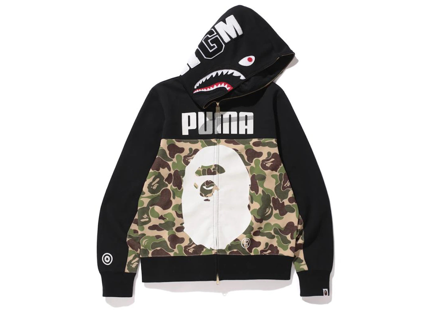 BAPE X Puma ABC Camo Shark Hoodie Black/Green