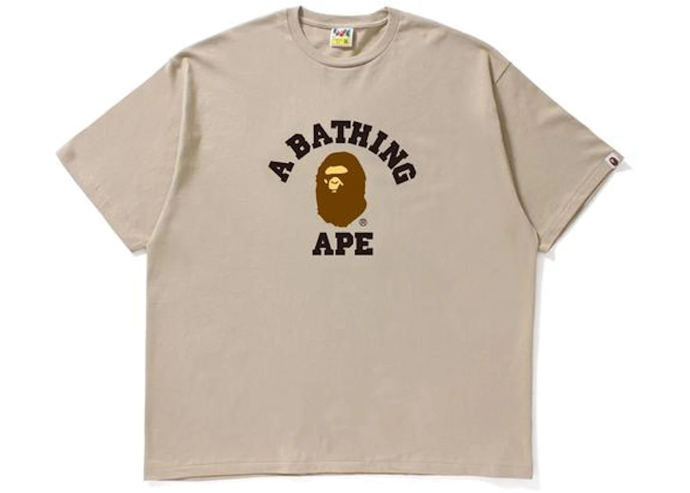BAPE College Tee Tee Beige