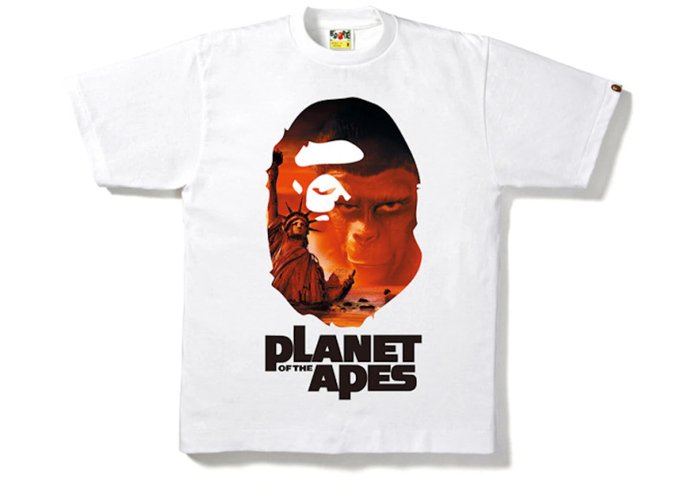 BAPE X Planet of the Apes Rise of Liberty Tee White