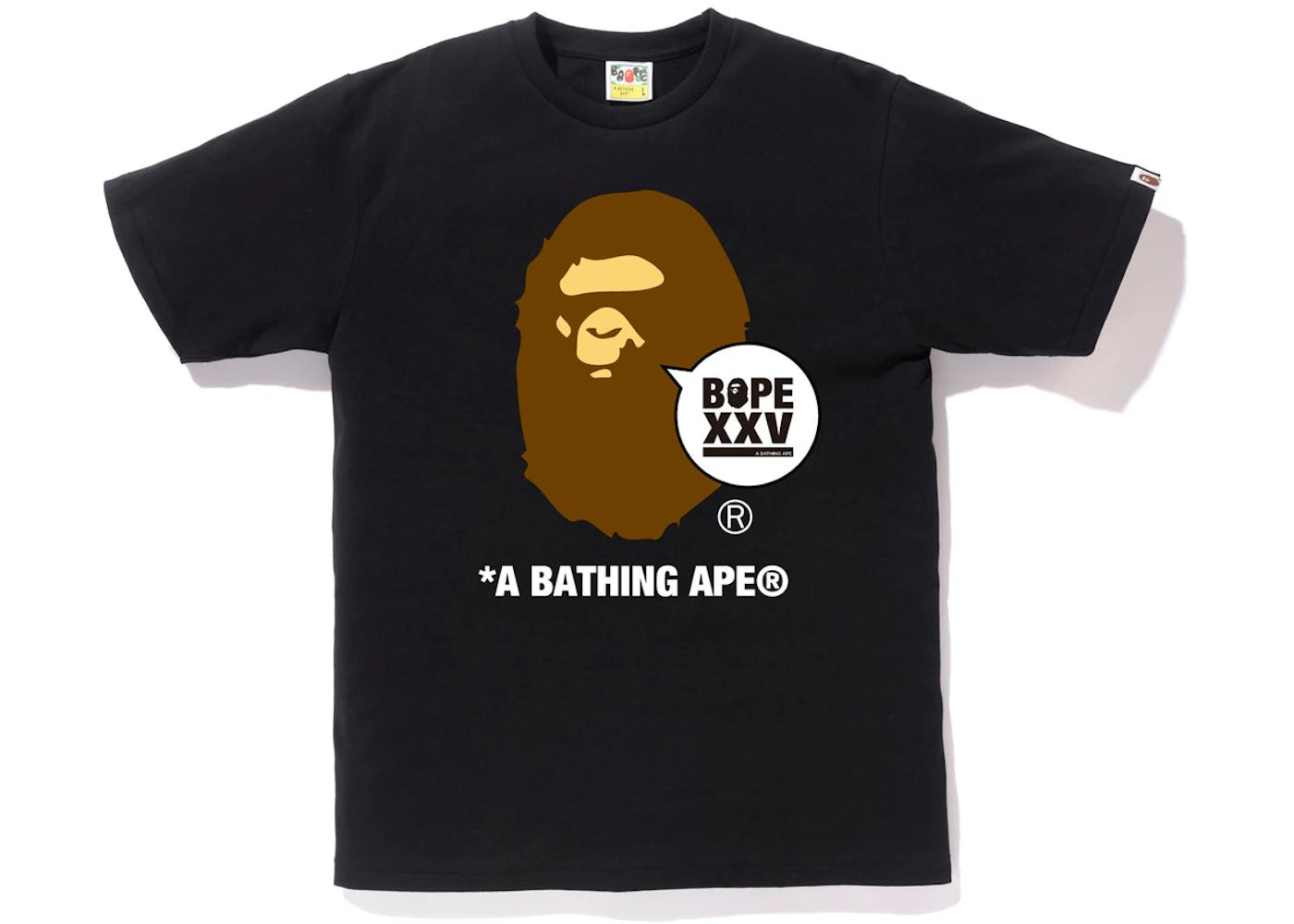 BAPE XXV Ape Head Tee Black