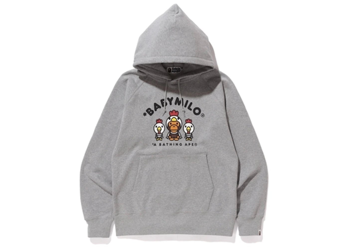 BAPE Year of Rooster Milo Pullover Hoodie Gray