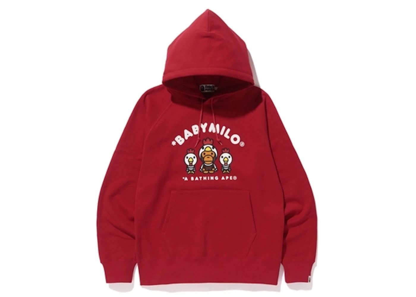 BAPE Year of Rooster Milo Pullover Hoodie Red