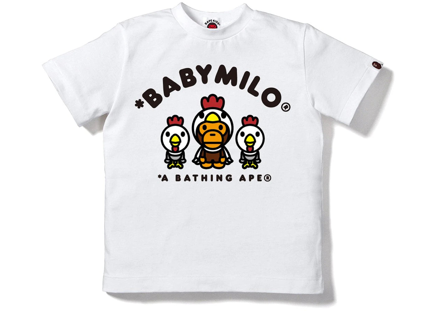 BAPE Year of Rooster Milo Tee K White