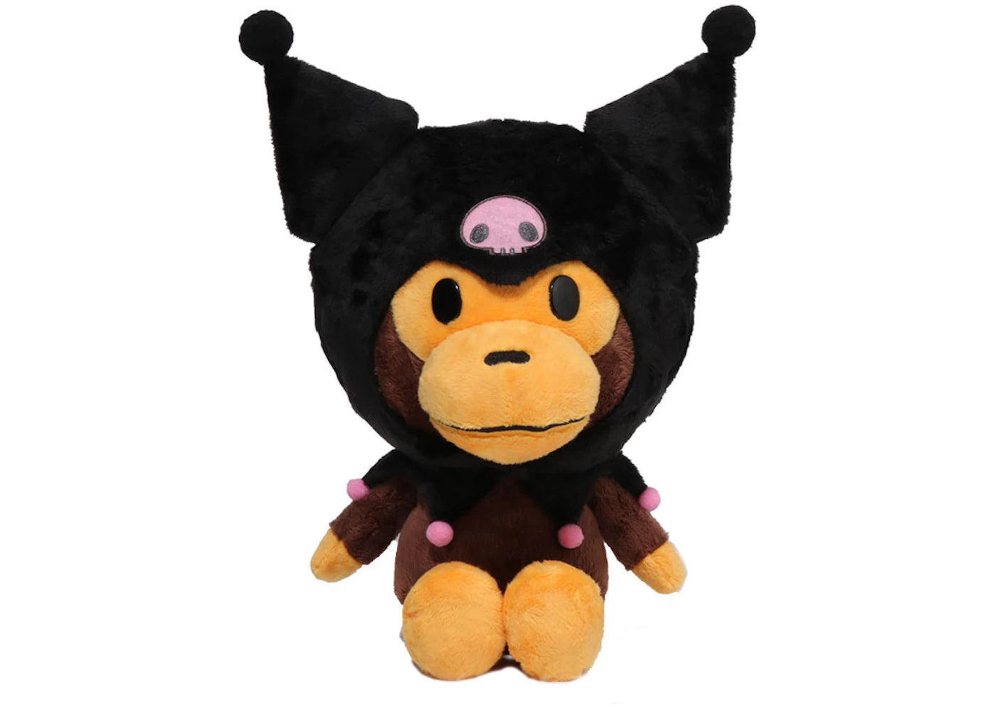 BAPE x Sanrio Characters Kuromi Baby Milo Plush Doll Black