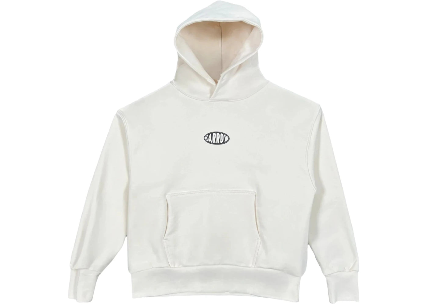 Barrow Logo Print Hoodie Cream