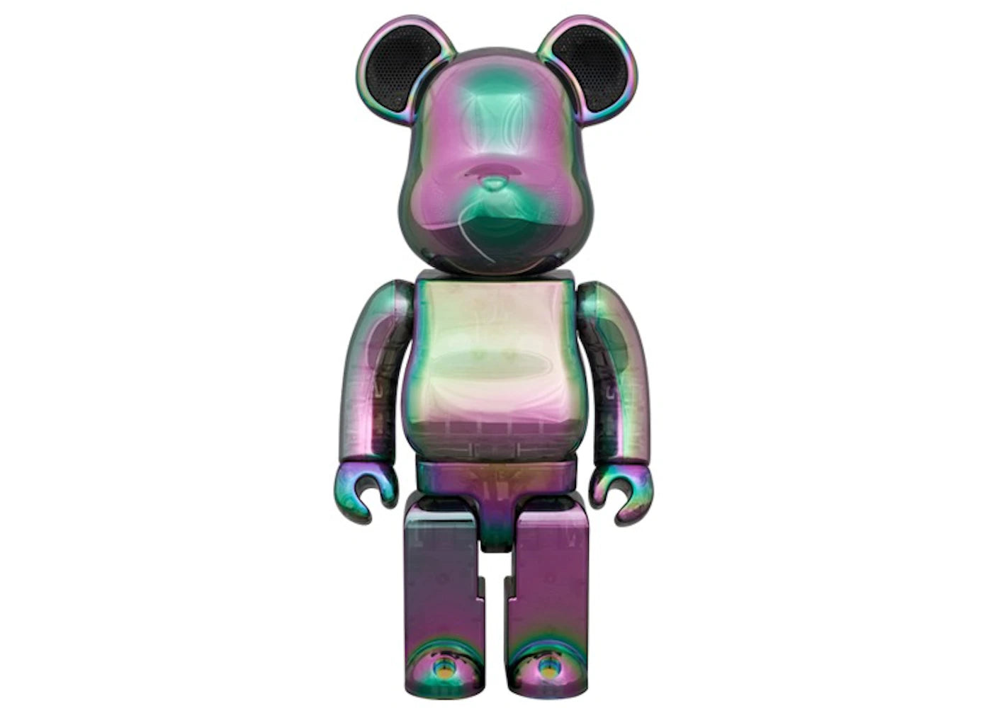 Bearbrick Audio Iridescent Portable Bluetooth Speaker 4 Black Aurora