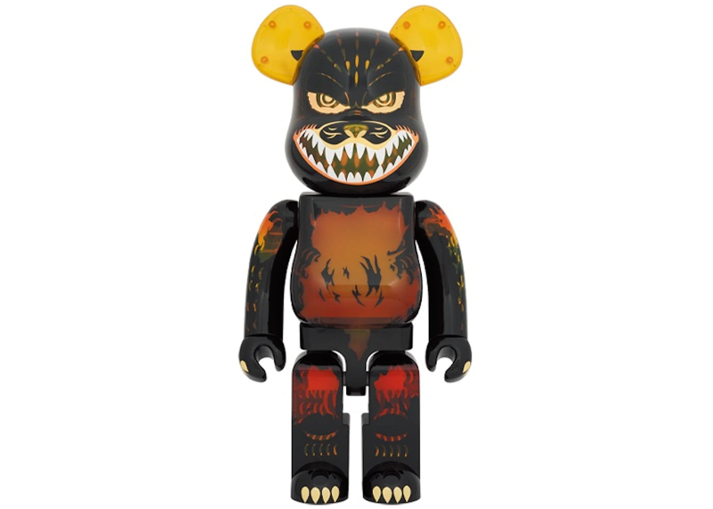 Bearbrick Godzilla VS Destoroyah: Godzilla (Meltdown) 1000% Clear Yellow Ver.