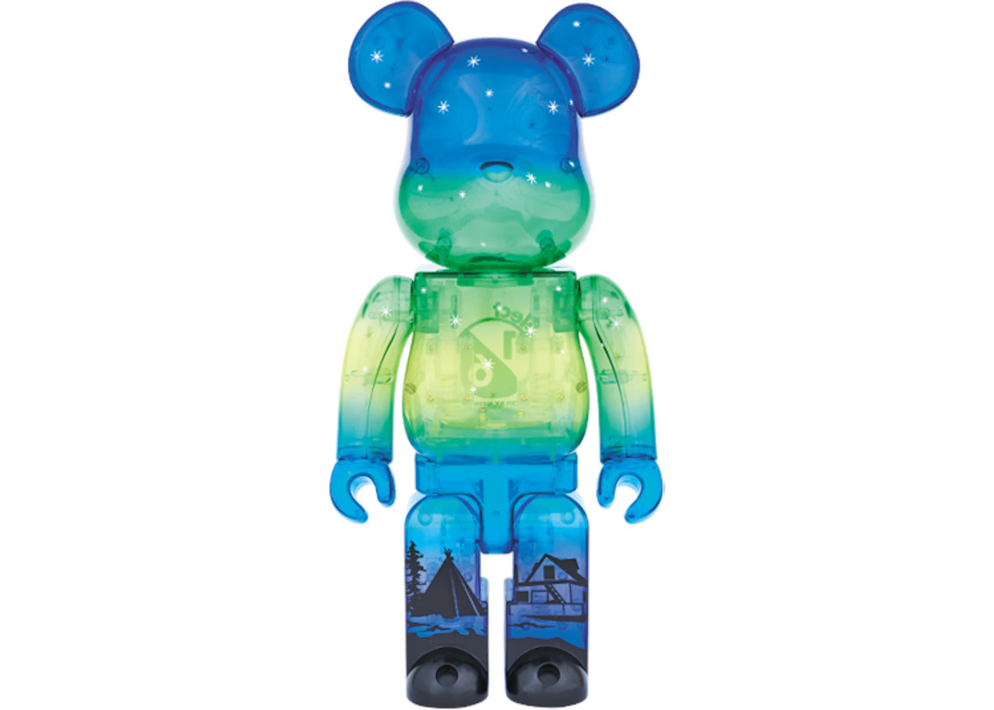 Bearbrick Great Slave Lake / Diamond Head 400% Blue/Green