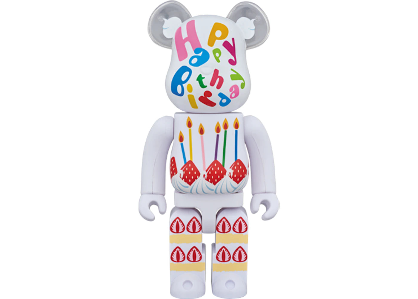 Bearbrick Greeting Birthday 2 PLUS 400% White