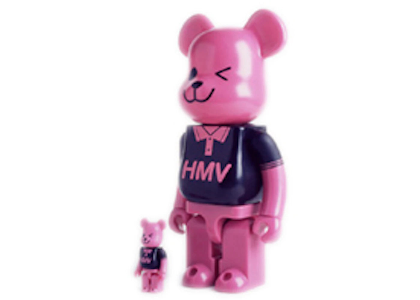 Bearbrick HMV Specialized Black Polo 100% & 400% Set Black
