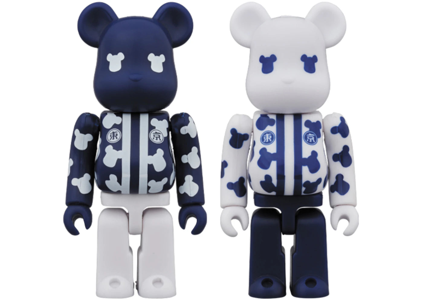 Bearbrick Happy Tokyo 100% Set Navy/White