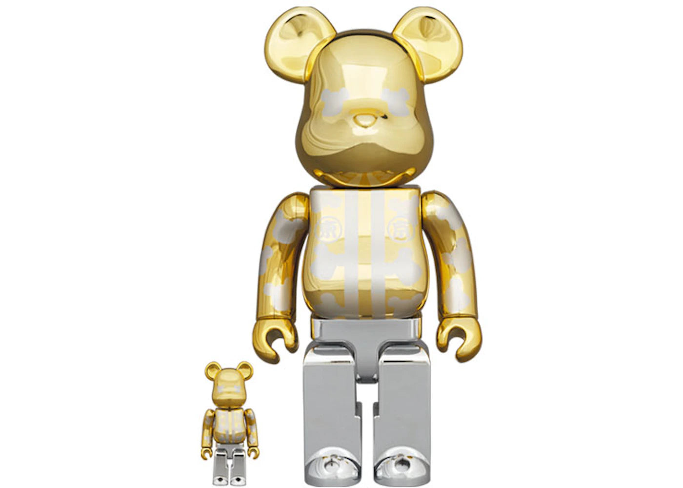 Bearbrick Happy Tokyo Gold Plated 100% & 400% Set