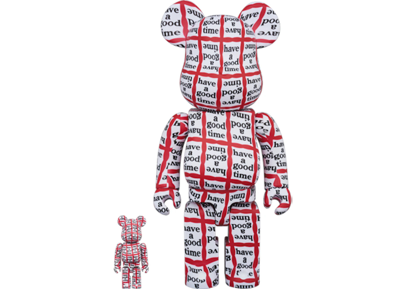 Bearbrick Have A Good Time 100% & 400% Set White