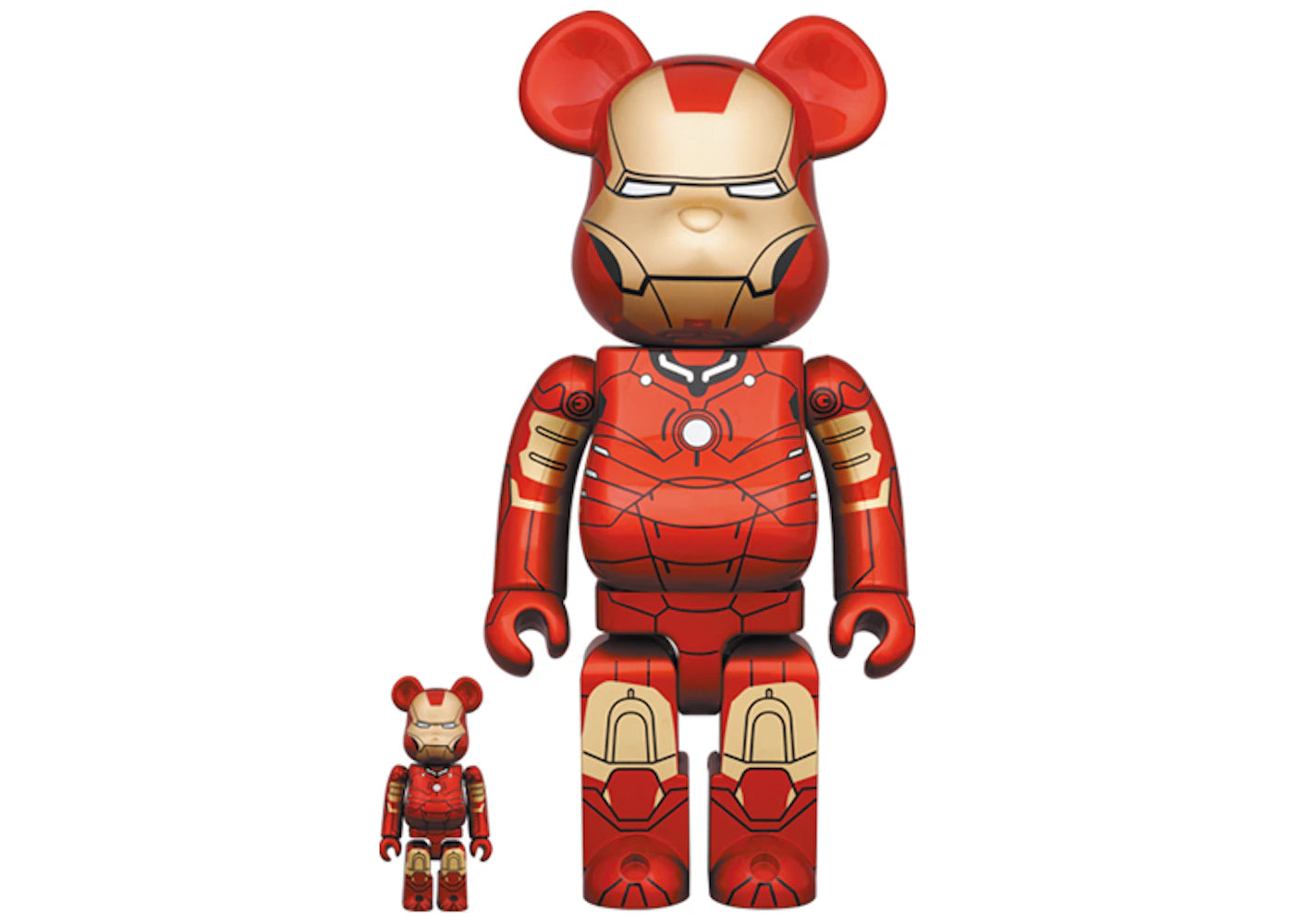 Bearbrick Iron Man Mark III 100% & 400% Set