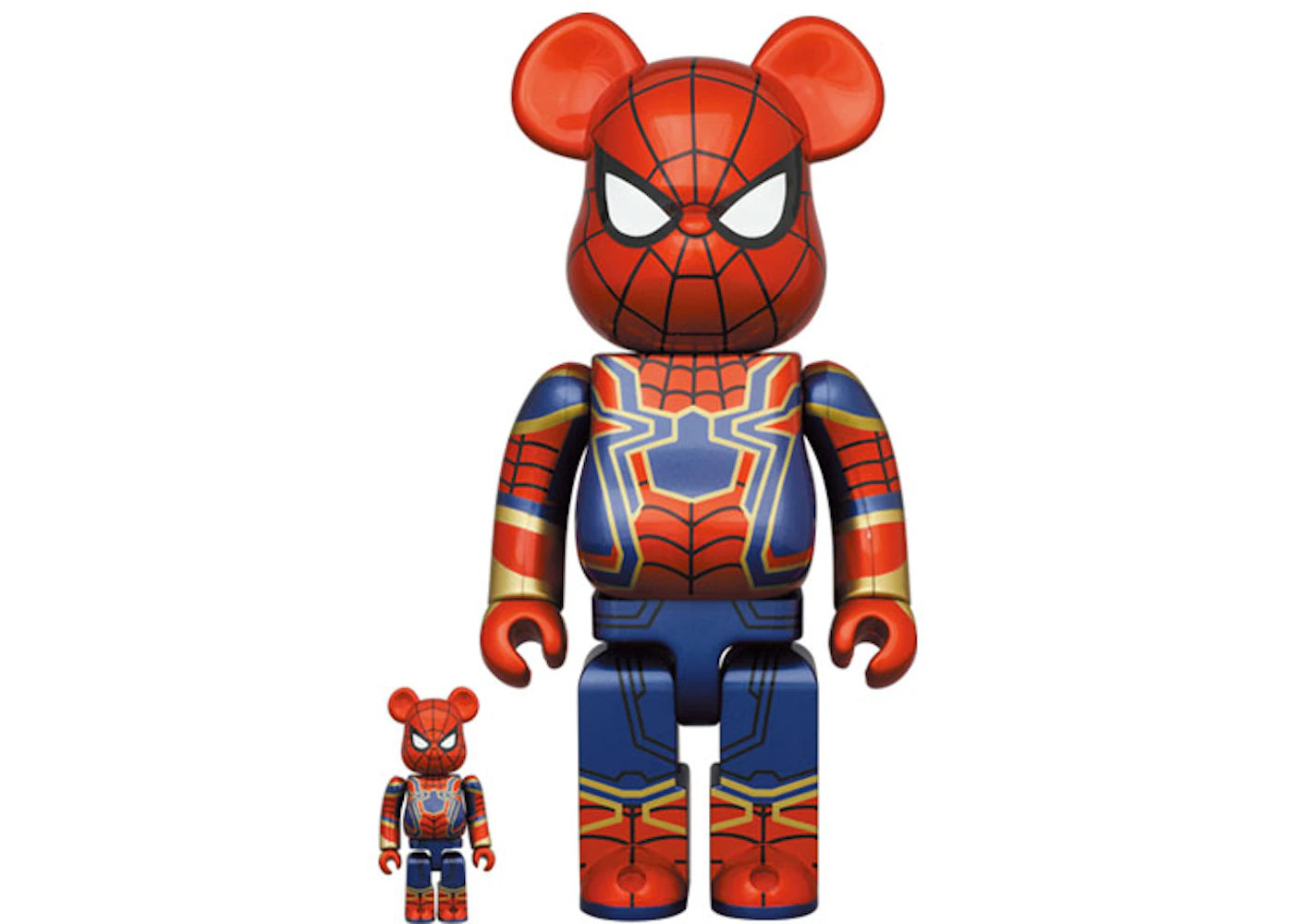 Bearbrick Iron Spider-man Avengers End Game 100% & 400% Set (2021 Version)