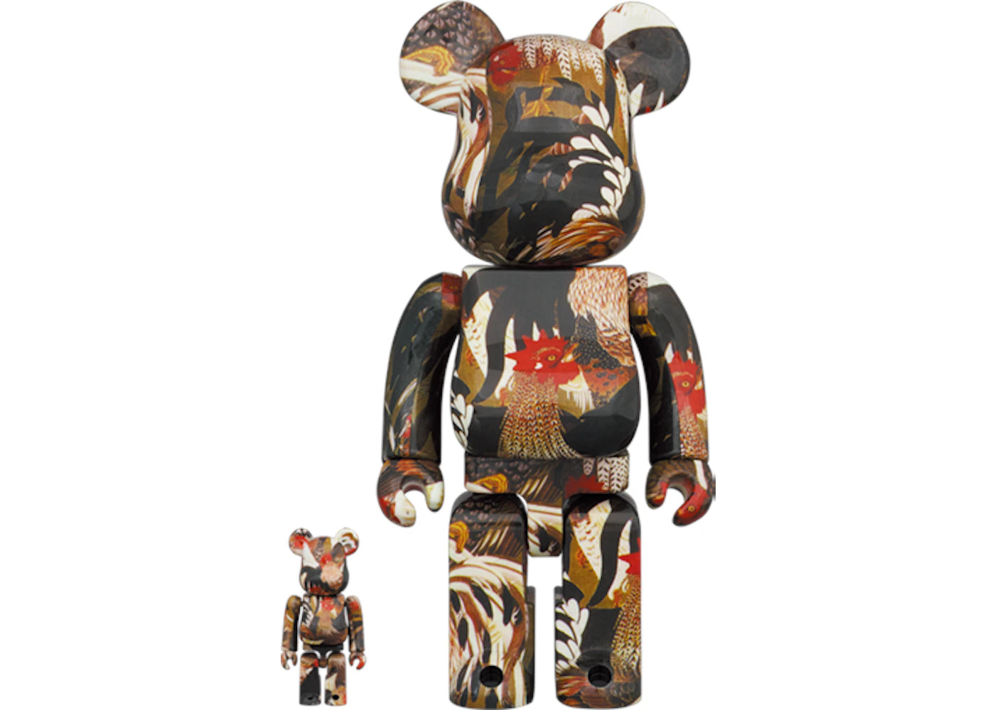 Bearbrick Ito Jakuchu "Flock of Chickens" 100% & 400% Set