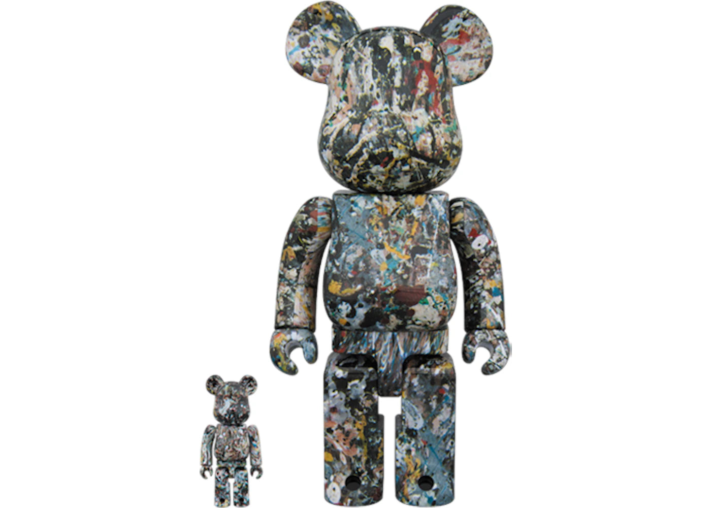 Bearbrick Jackson Pollock Studio Ver2.0 100% & 400% Set Multi