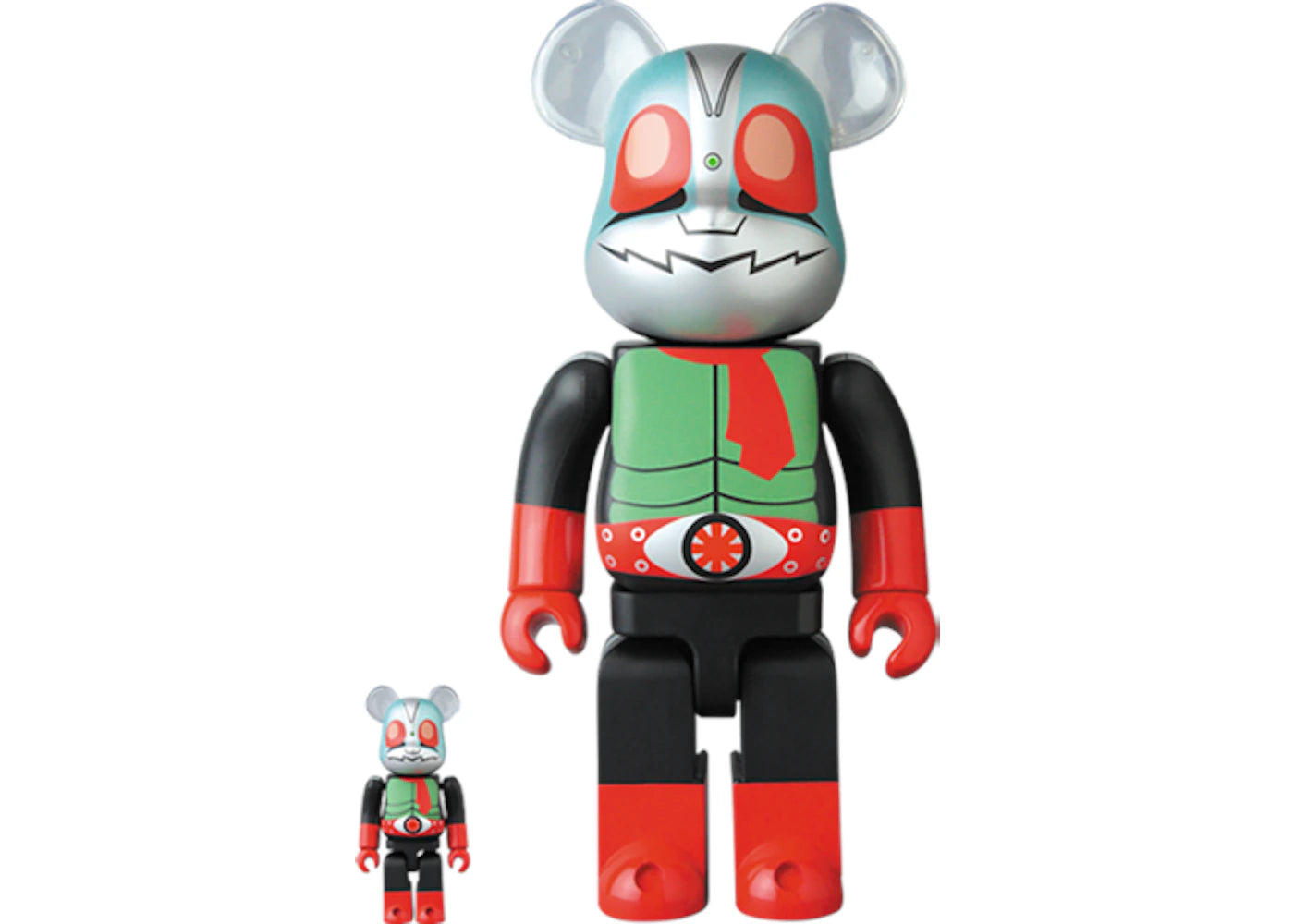 Bearbrick Kamen Rider New Number 2 100% & 400% Set Red