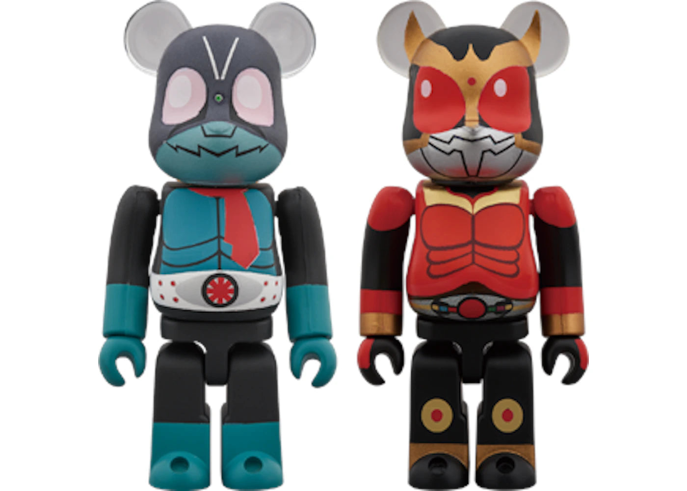 Bearbrick Kamen Rider old No. 1 & Kamen Rider Kuuga 2 Pack 100% Multi
