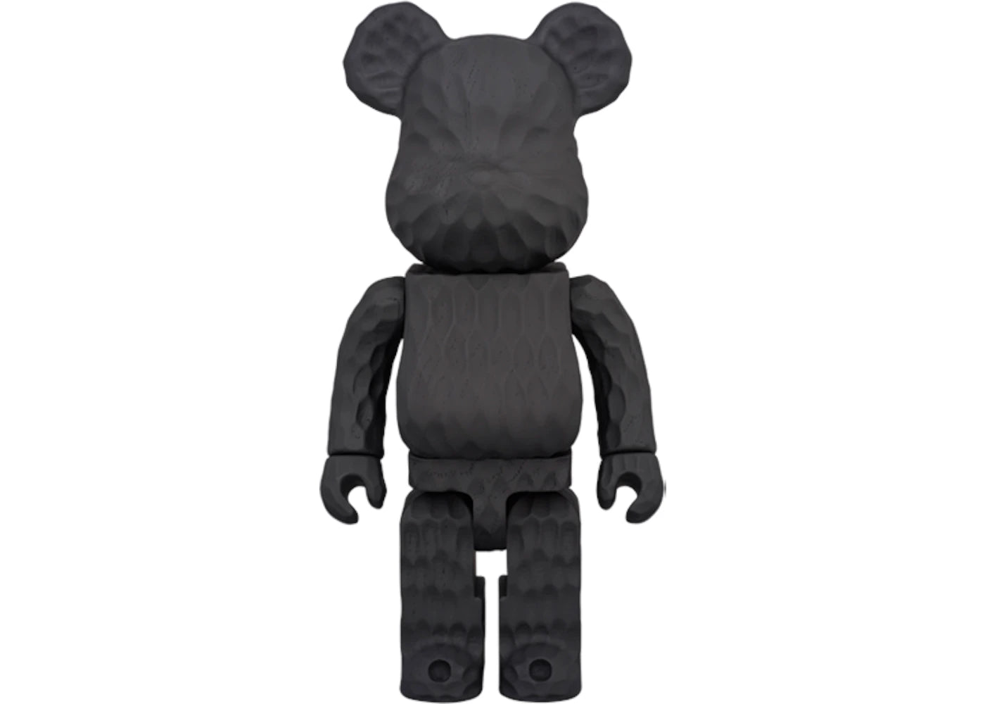 Bearbrick Karimoku x Fragment (Carved Wooden) 400% Black