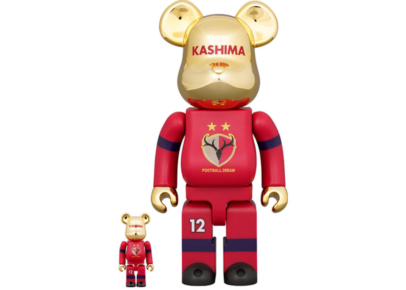 Bearbrick Kashima Antlers 30th Anniversary 100% & 400% Set