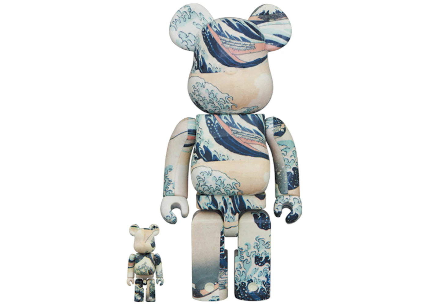 Bearbrick Katsushika Hokusai (Kanagawa Okinami Ura) 100% & 400% Set