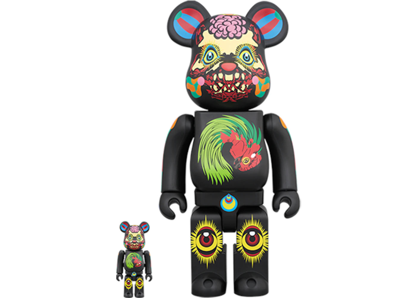 Bearbrick Keiichi Tanaami 100% & 400% Black
