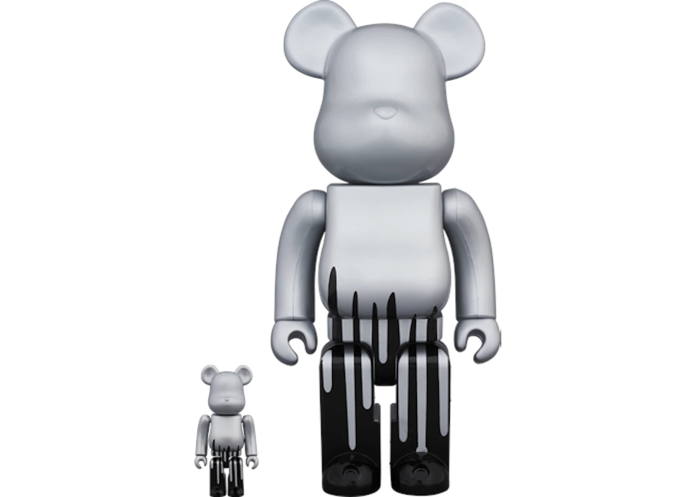Bearbrick Krink 100% & 400% Set Silver