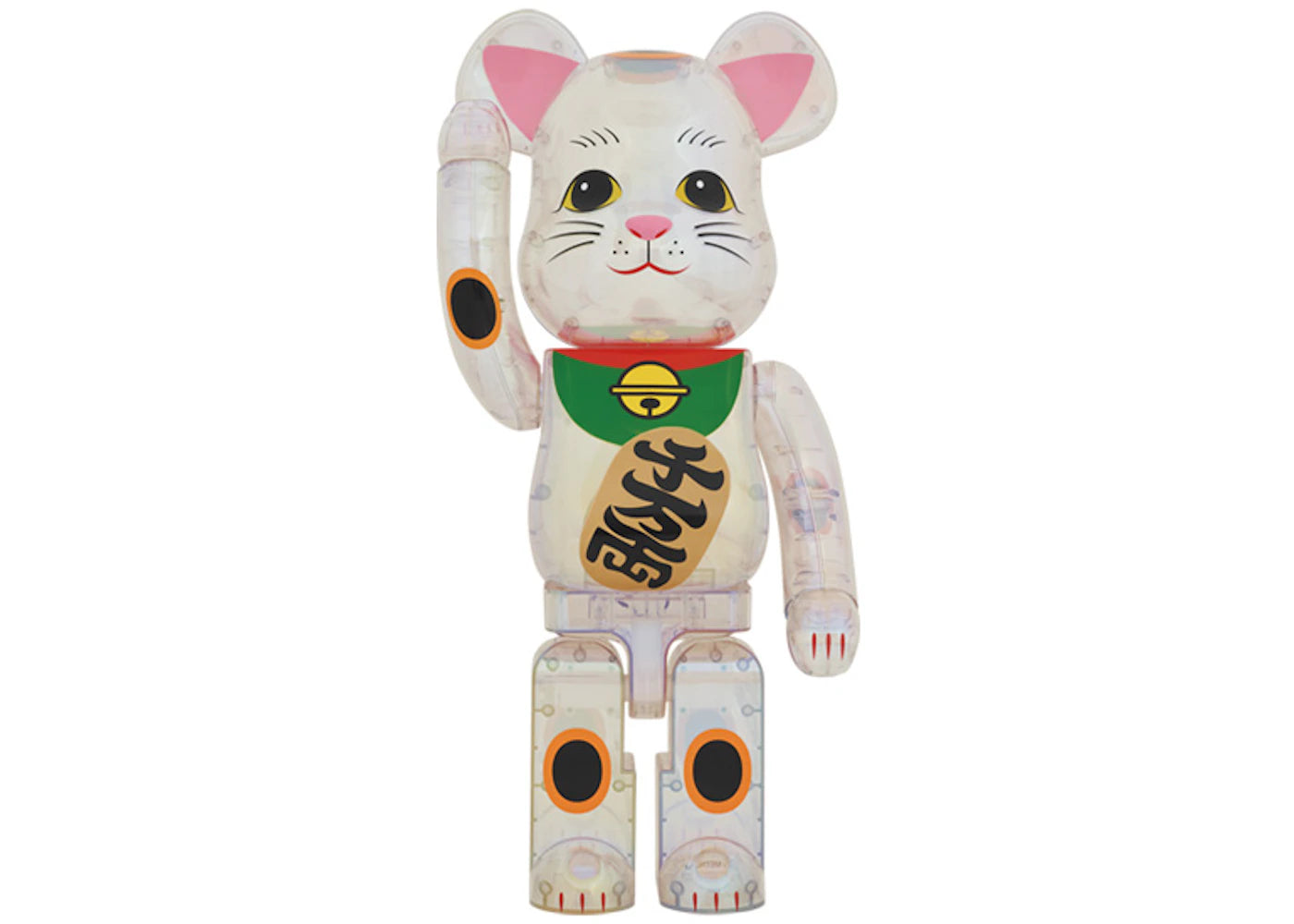 Bearbrick Maneki Neko 1000% Transparent Plating