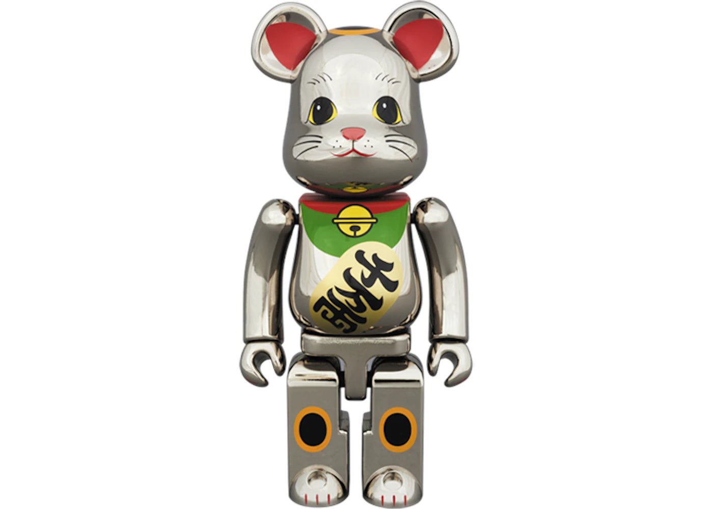 Bearbrick Maneki Neko 200% Silver Plated