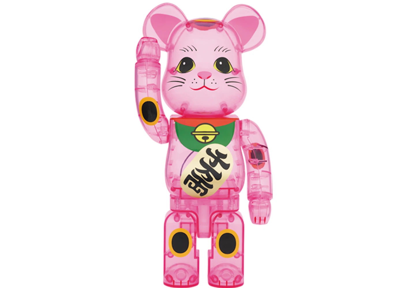 Bearbrick Maneki Neko 400% Pink Transparent