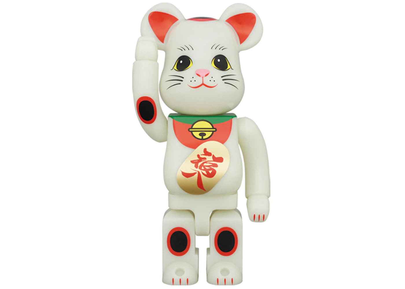 Bearbrick Maneki Neko Fukuiri Phosphorescent Glow 400%