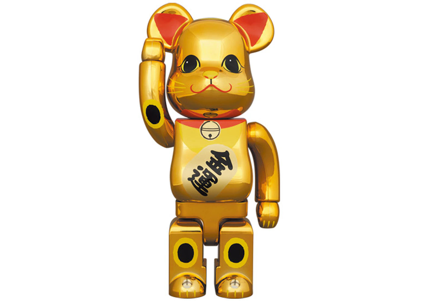 Bearbrick Maneki Neko Gold Luck 400% Gold Plated