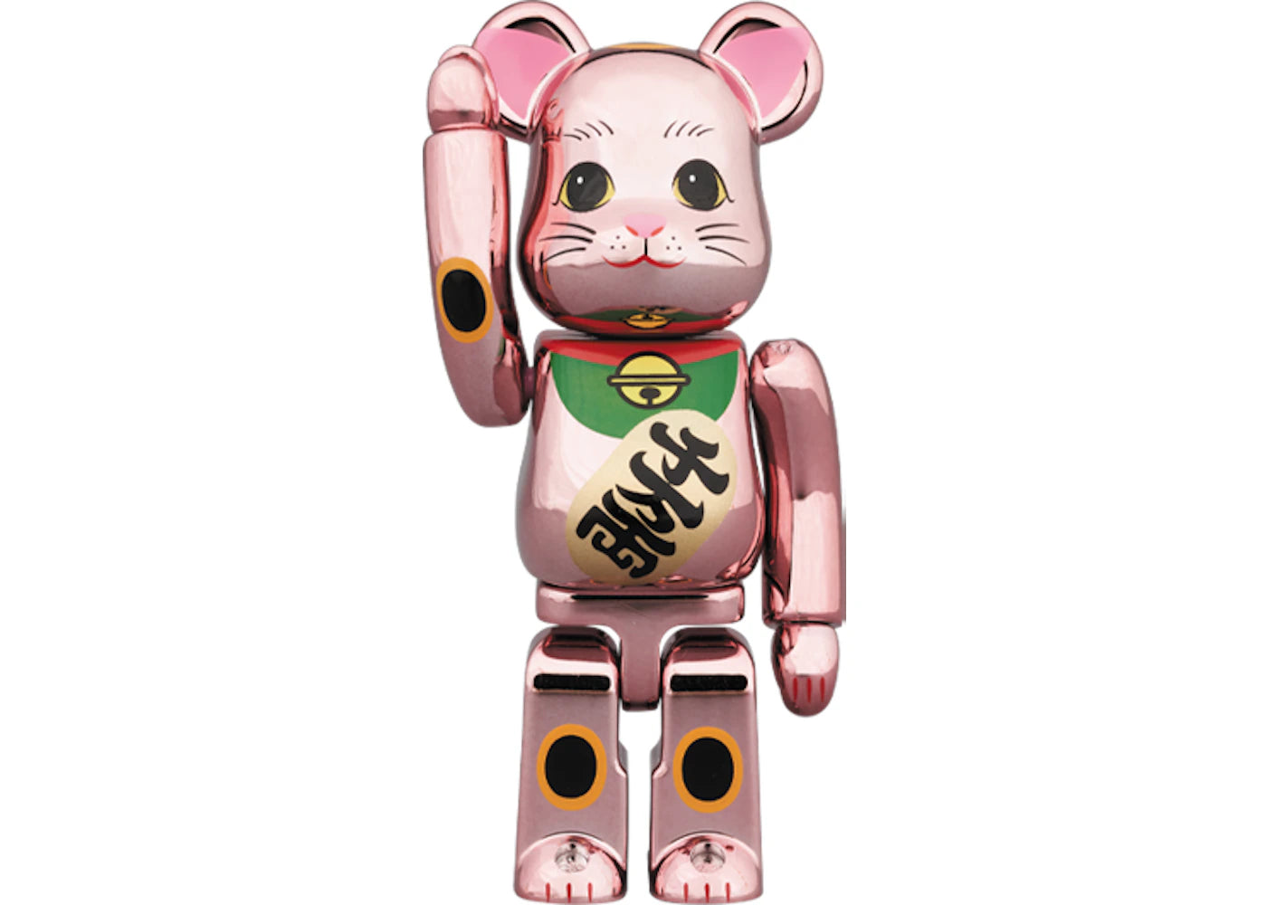 Bearbrick Maneki Neko Gold Plate 100% Rose Gold