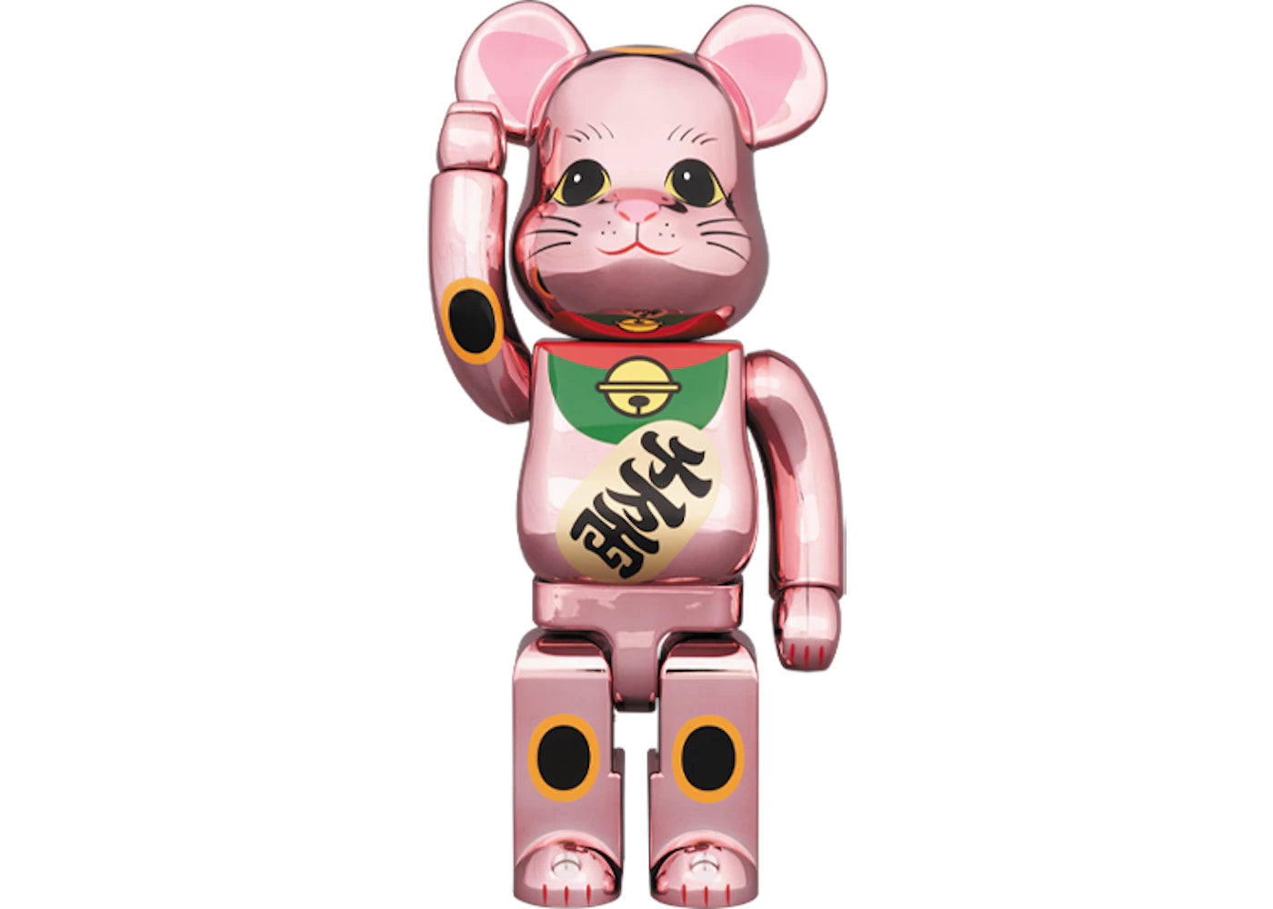 Bearbrick Maneki Neko Gold Plated 400% Rose Gold
