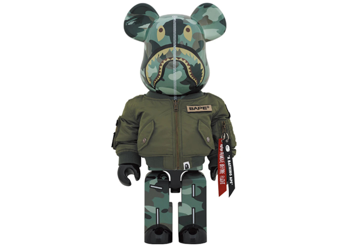 Bearbrick x Bape x Alpha Industries 1000%