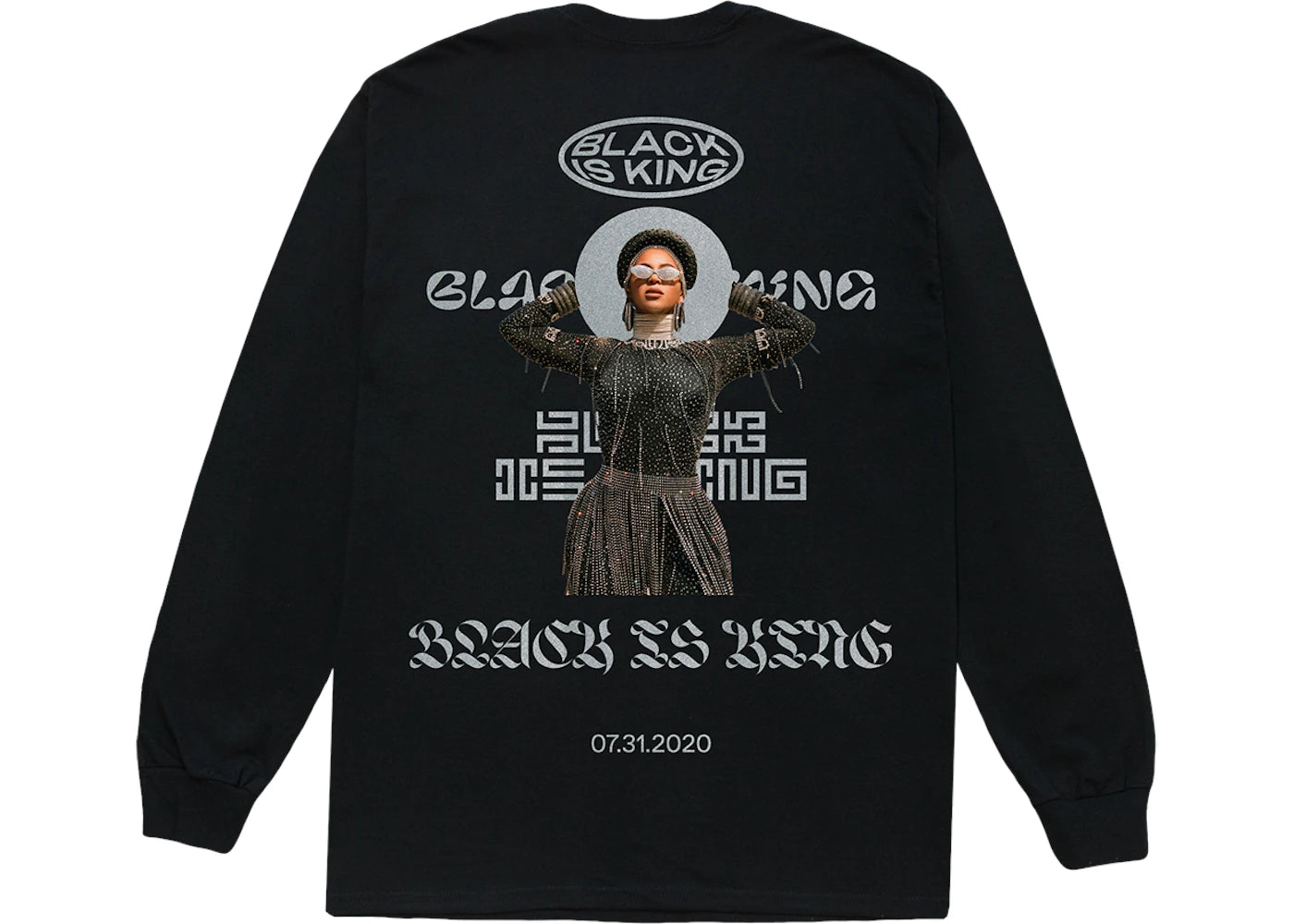 Beyonce BIK Silver Longsleeve Tee Black