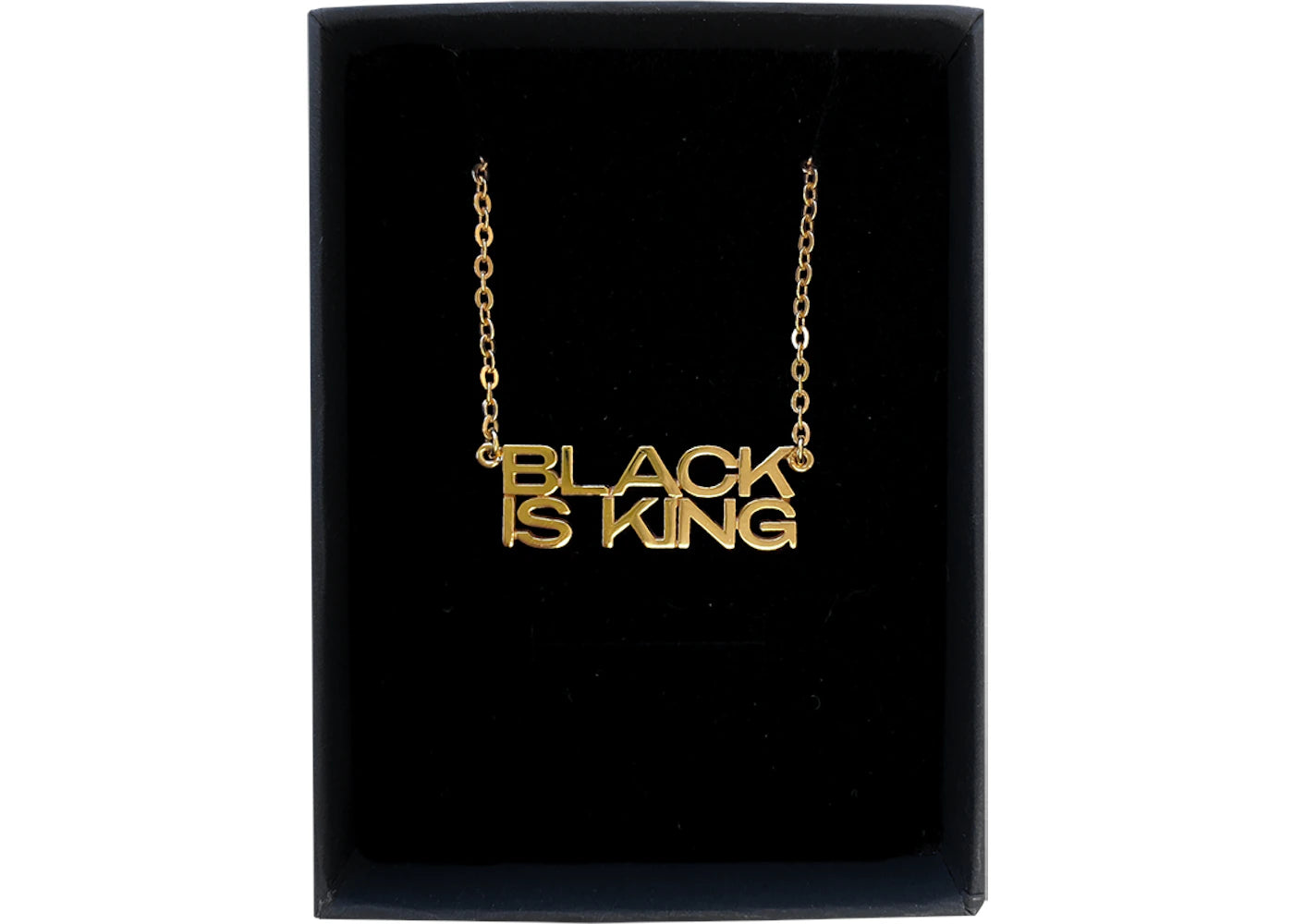 Beyonce Black Is King Nameplate Necklace by Melanie Marie Gold