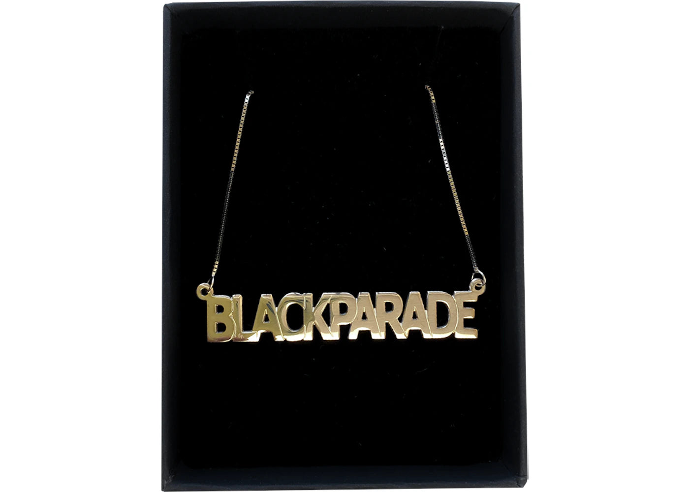 Beyonce Black Parade Nameplate Necklace by Melanie Marie Gold