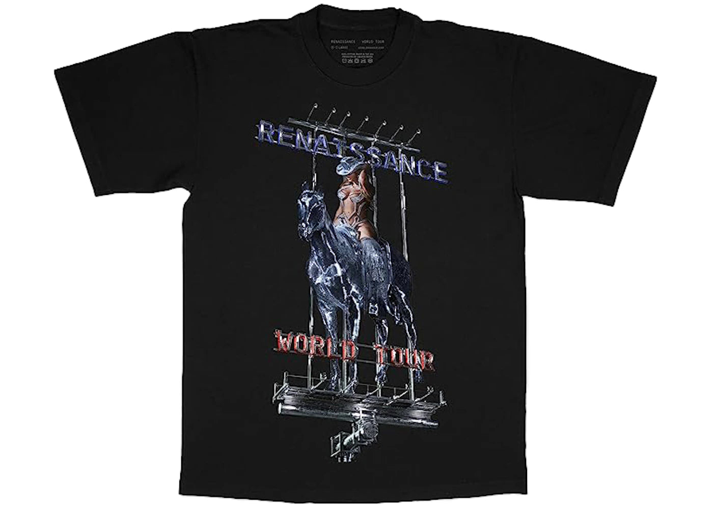 Beyonce Official Renaissance World Tour Merch Billboard T-Shirt Black