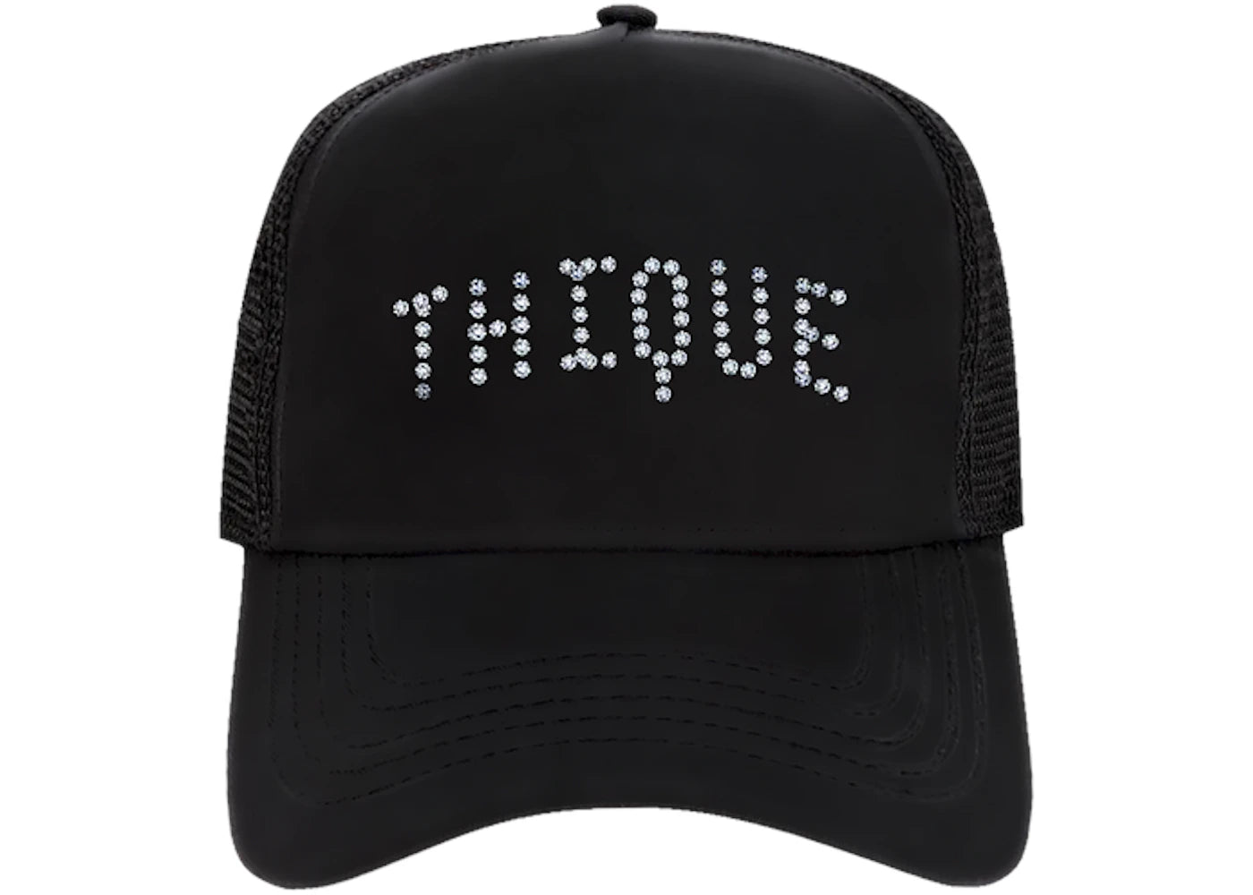 Beyonce Thique Rhinestone Trucker Hat Black