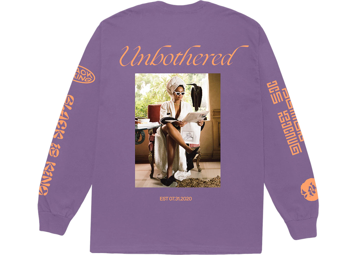 Beyonce Unbothered Longsleeve Tee Purple
