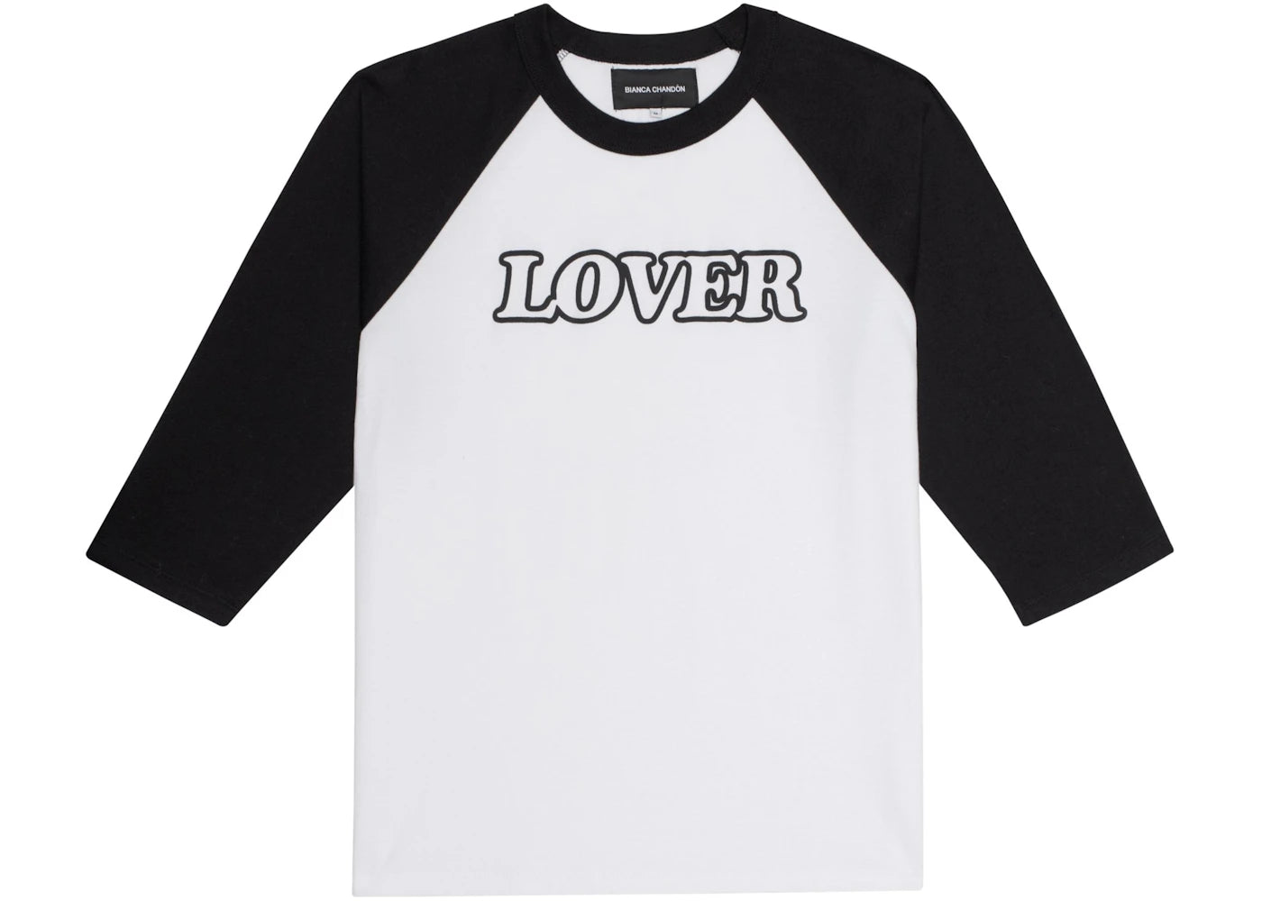 Bianca Chandon Lover Raglan 3/4 Sleeve T-Shirt White/Black