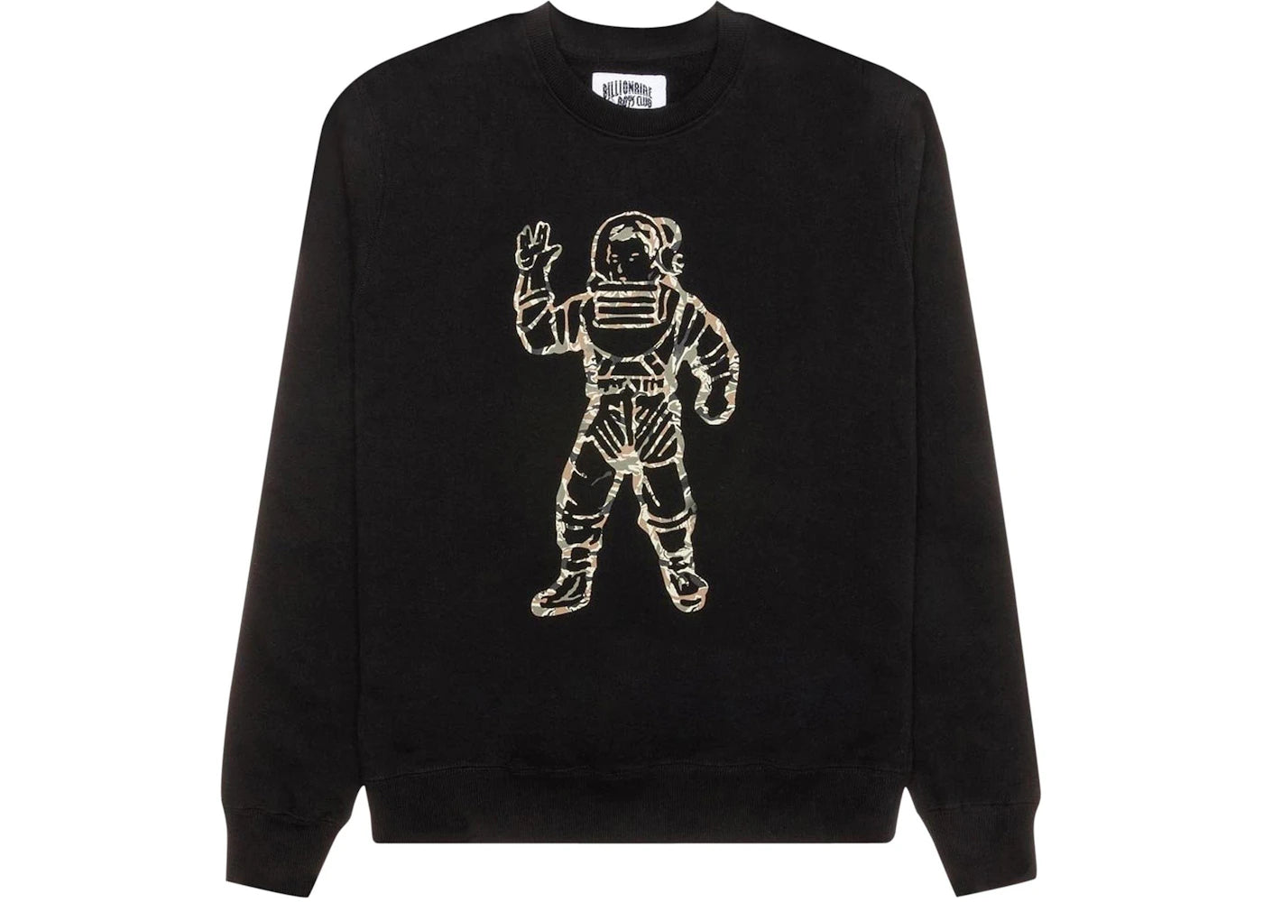 Billionaire Boys Club Camo Astronaut Crew Sweater Black