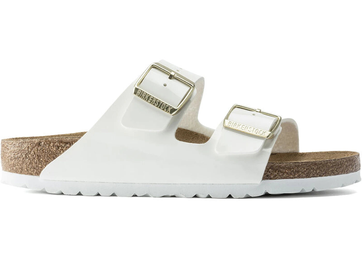 Birkenstock Arizona Birko-Flor Patent Patent White (Women's)