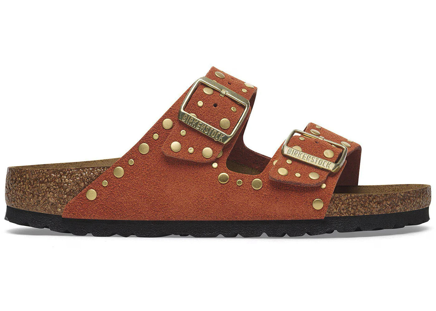 Birkenstock Arizona Rivets Suede Dark Rust